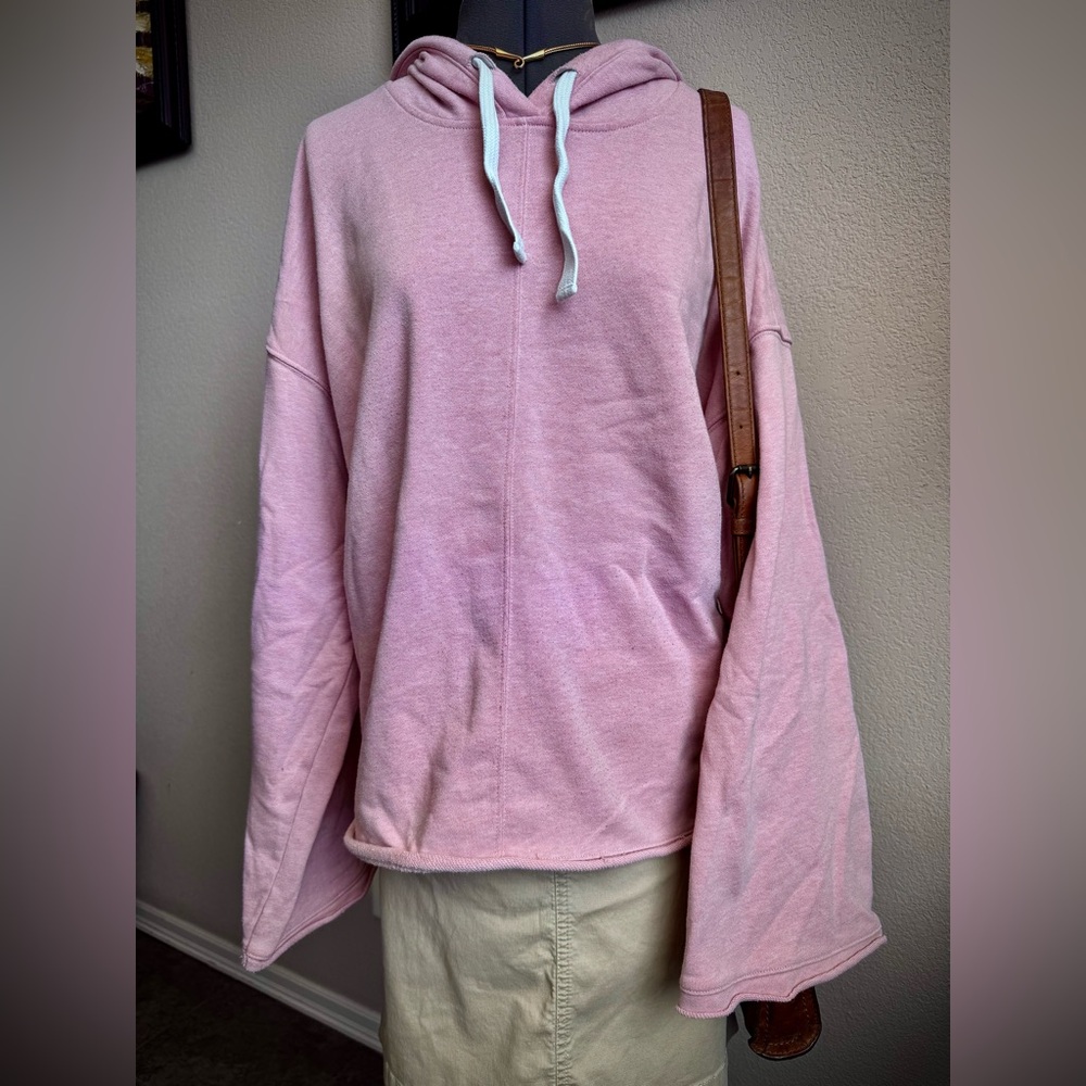 Madewell Rose Pink Wide Sleeve Hoodie Sweater XL